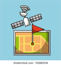 gps navigation satellite map pin flag location