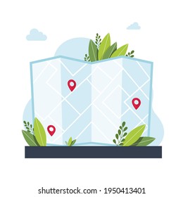 GPS navigation service application. maps, get directions metaphors. Vector isolated concept metaphor illustrations. Get directions abstract concept. Vector illustration