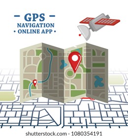 gps navigation set icons