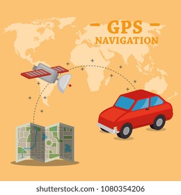gps navigation set icons