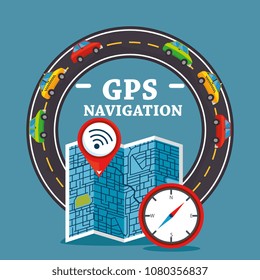 gps navigation set icons