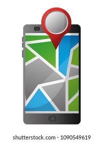 gps navigation smartphone location pin map