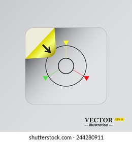 GPS navigation, sticker self-adhesive paper. Vector illustration EPS 8