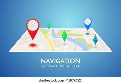 Gps navigation vector concept. 