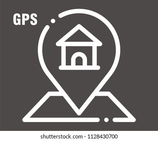 GPS NAVIGATION VECTOR ICON