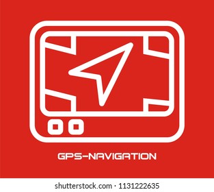 GPS NAVIGATION VECTOR ICON 