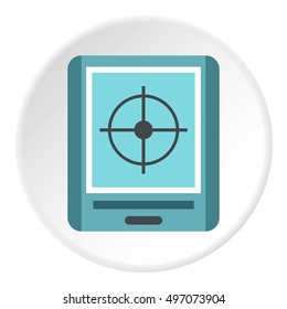 GPS navigator icon. Flat illustration of GPS navigator vector icon for web