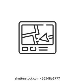 GPS navigator icon. Simple GPS navigator icon for social media, app and web design. Vector illustration
