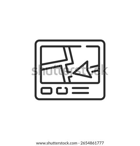 GPS navigator icon. Simple GPS navigator icon for social media, app and web design. Vector illustration