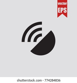 GPS navigator icon in trendy isolated on grey background.Vector illustration.