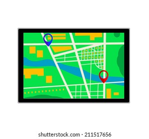 GPS navigator icon. Vector eps 10