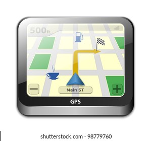 GPS navigator icon. Vector illustration