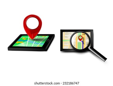 Gps navigator icons. Vector eps 10