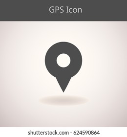 GPS navigator isolated on white background. Trendy icon for your web site design, app. Vector illustration.
