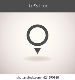 GPS navigator isolated on white background. Trendy icon for your web site design, app. Vector illustration.