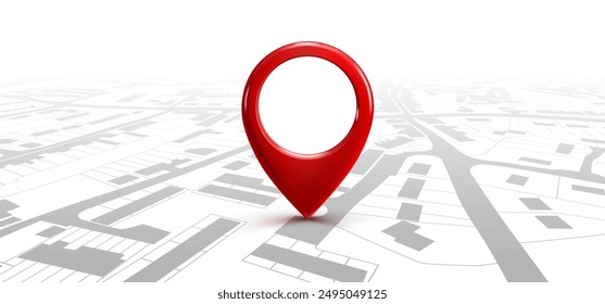 GPS navigator pointer on city map, navigation, logistics, geography, communication, transport, travel theme concept, location marking with a pin on a map