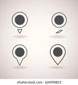 GPS navigator set isolated on white background. Trendy icons for your web site design, app. Vector illustration.