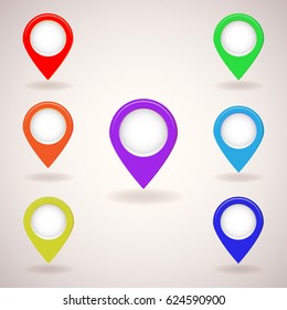 GPS navigator set isolated on white background. Trendy icons for your web site design, app. Vector illustration.