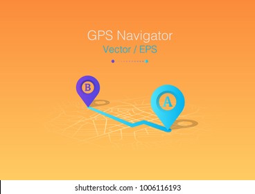 GPS navigator vector