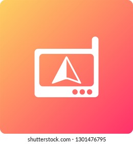 gps navigator vector icon. gps navigator single web icon on trendy gradient
