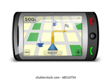 GPS Navigator, Vector illustration