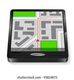 GPS Navigator. Without Text. Illustration on white background for design