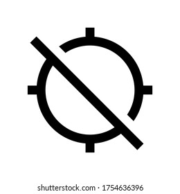Gps off icon vector isolated on white background.