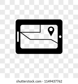 GPS On Screen vector icon on transparent background, GPS On Screen icon