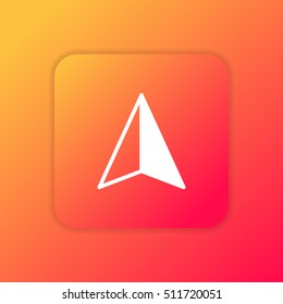 GPS orange bright app ui/ux Icon / Logo design
