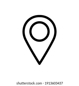 Gps with outline icon vector