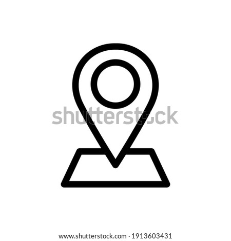 Gps with outline icon vector