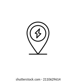 Gps con icono de contorno vector Anclaje diseño plano estilo moderno icono de fondo blanco

