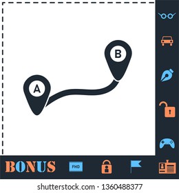 GPS. Perfect icon with bonus simple icons