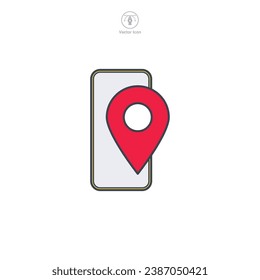 GPS phone icon symbol vector illustration isolated on white background