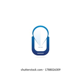 GPS phone logo design template
