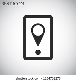 gps phone vector icon 10 eps
