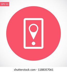 gps phone vector icon 10 eps