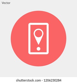 gps phone vector icon 10 eps