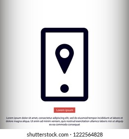 gps phone vector icon 10 eps