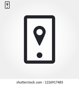 gps phone vector icon 10 eps
