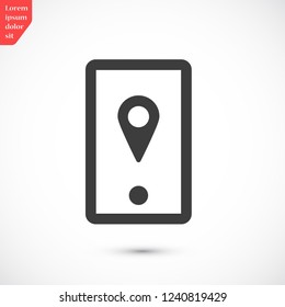gps phone vector icon 10 eps