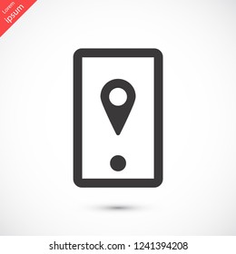 gps phone vector icon 10 eps