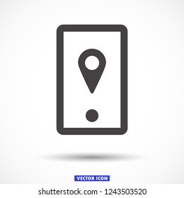 gps phone vector icon 10 eps