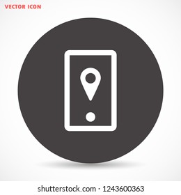 gps phone vector icon 10 eps