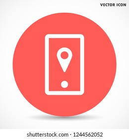 gps phone vector icon 10 eps