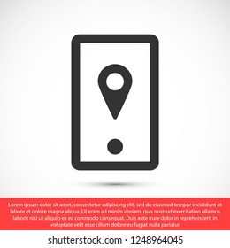 gps phone vector icon 10 eps