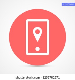 gps phone vector icon 10 eps