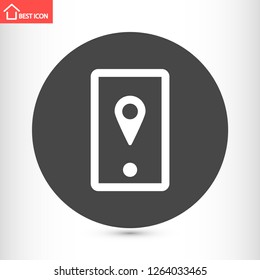 gps phone vector icon 10 eps