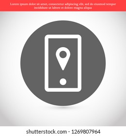 gps phone vector icon 10 eps