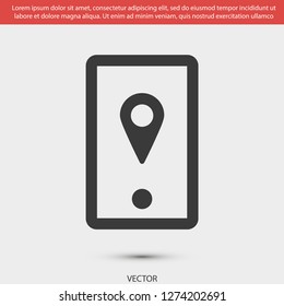 gps phone vector icon 10 eps